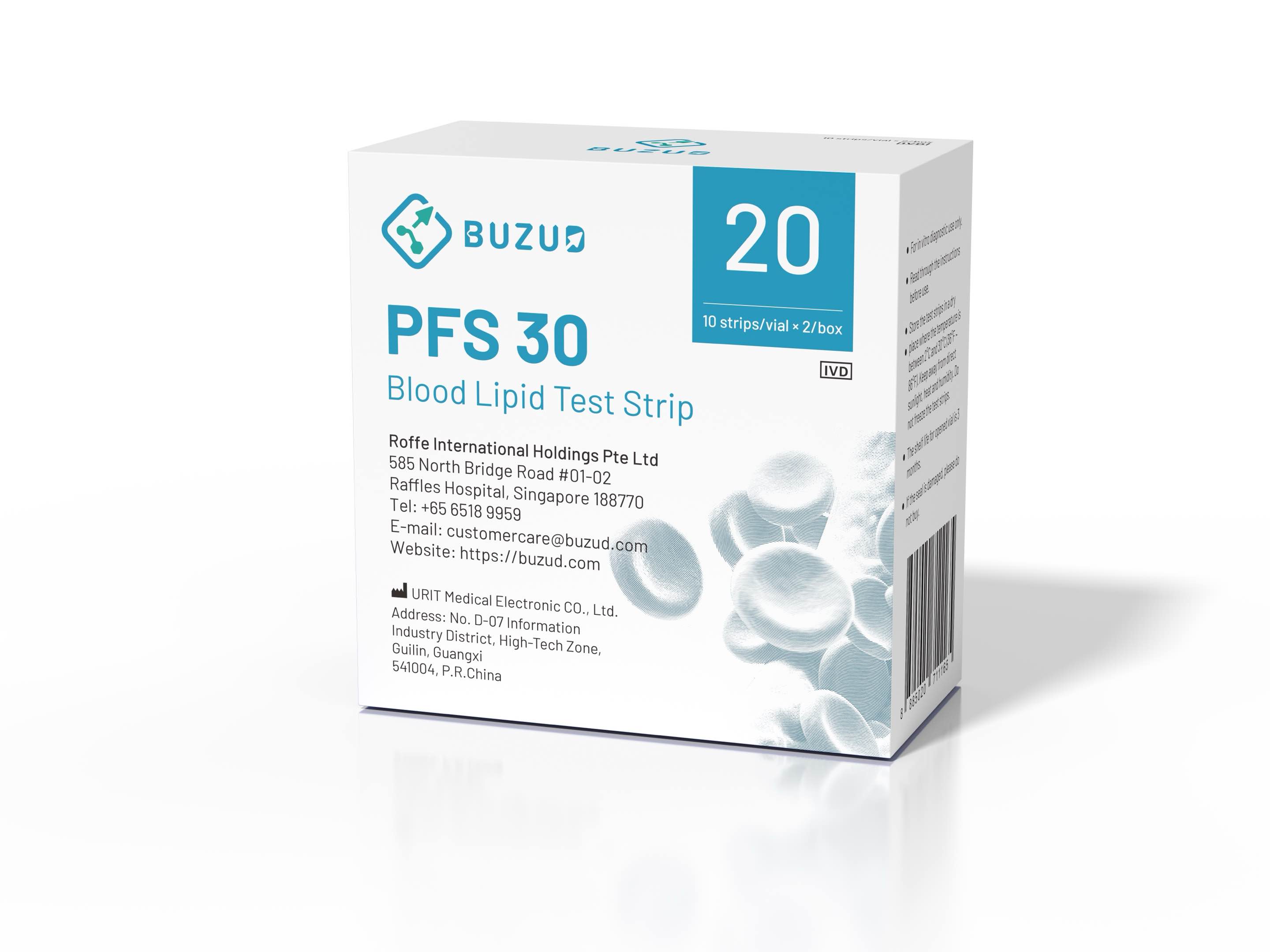 BUZUD Blood Lipid Test Strip PFS 30 (20 strips/box)