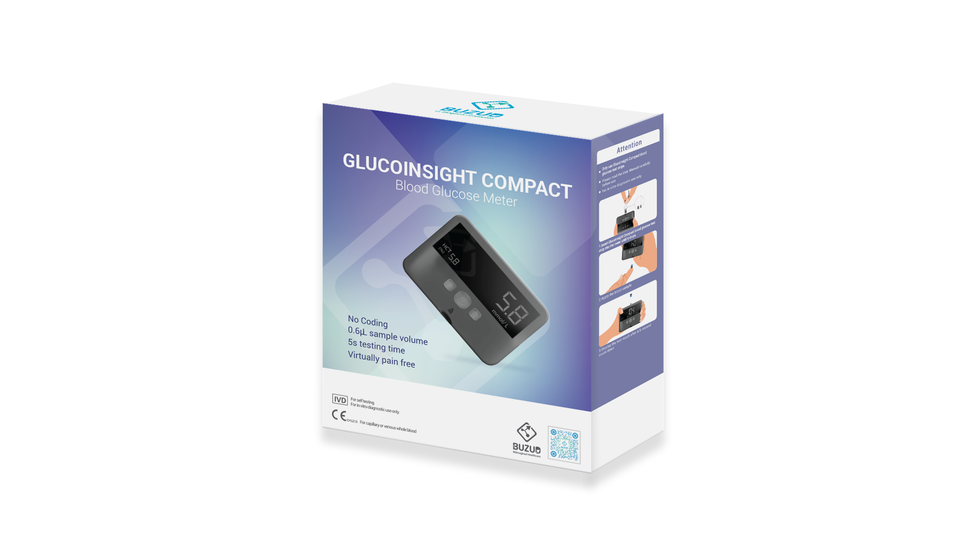 GlucoInsight Compact Blood Glucose Meter set (old)