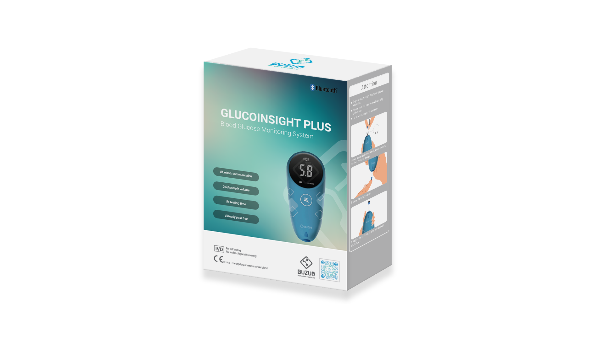 GlucoInsight Plus Blood Glucose Monitoring System set (redundant)