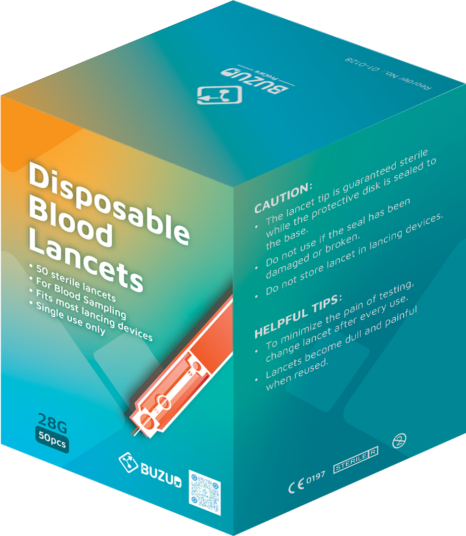 BUZUD Safe AQ UG Uric Acid Test Strip and Lancet set