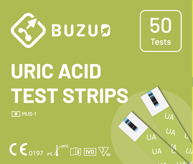 BUZUD Uric Acid test strips (for Glucose, Ketone and Uric Acid meter)