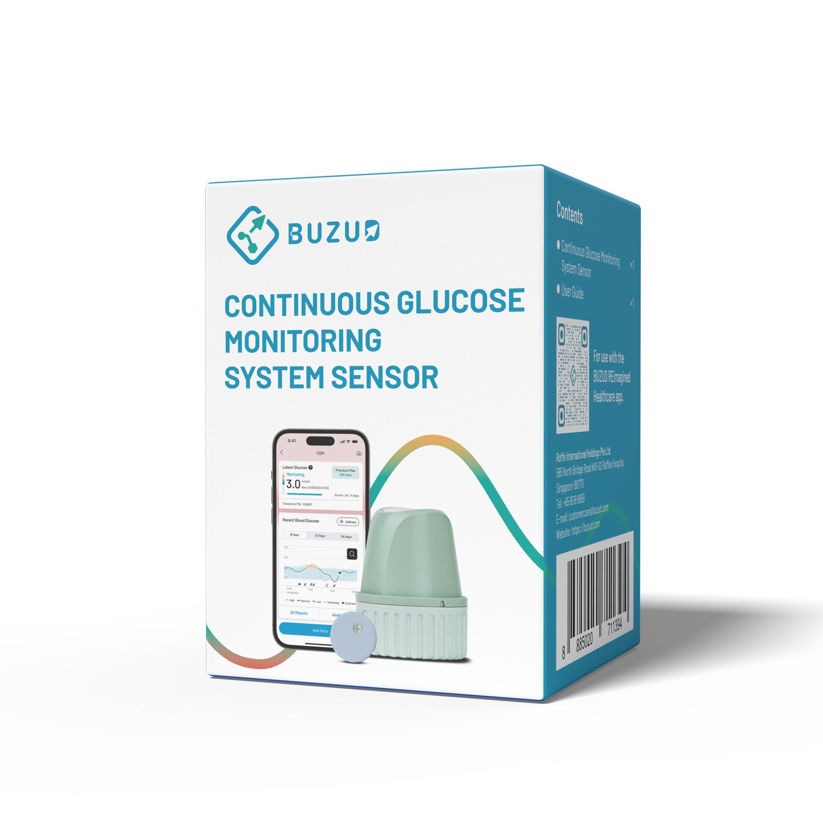 BUZUD Continuous Glucose Monitoring System Sensor 2.0